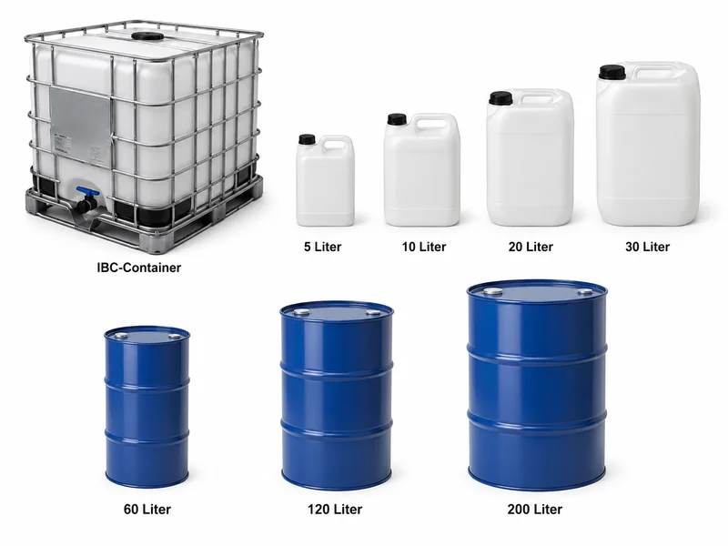 IBC-Container, Fässer, Kanister
